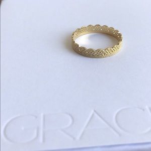 Grace Lee 14k gold Lace ring band